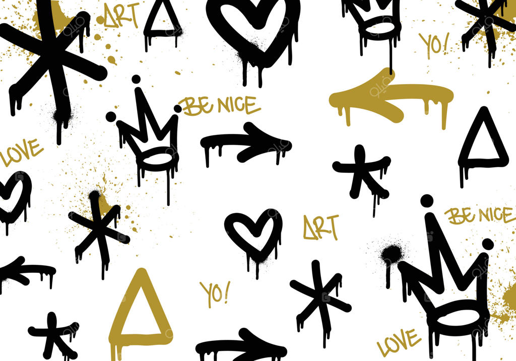 پترن بدون درز گرافیتی با استایل دستی ترو-آپ و تگ‌زنی؛ پس‌زمینه هنر خیابانی وکتور با تم شهری مناسب برای چاپ پارچه و بنر