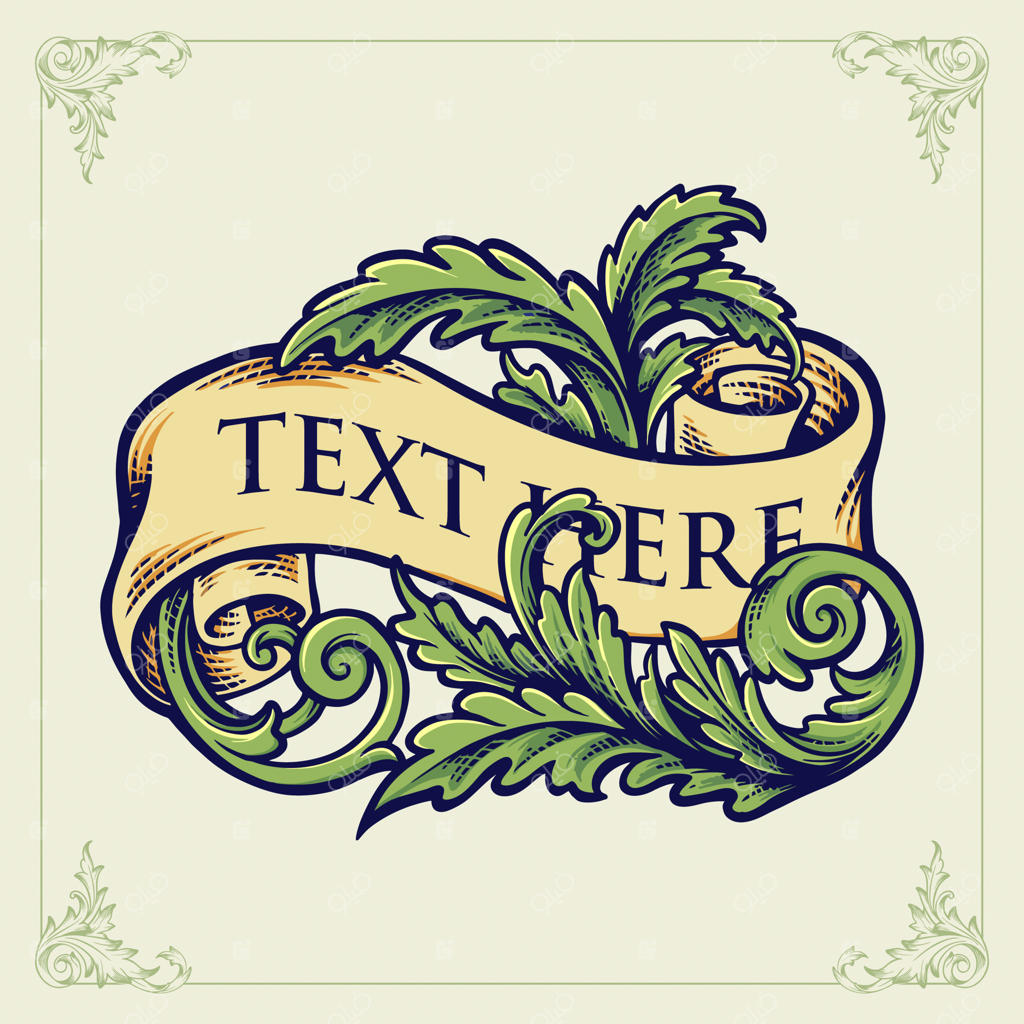 تزیین روبان قدیمی با طرح سنتی