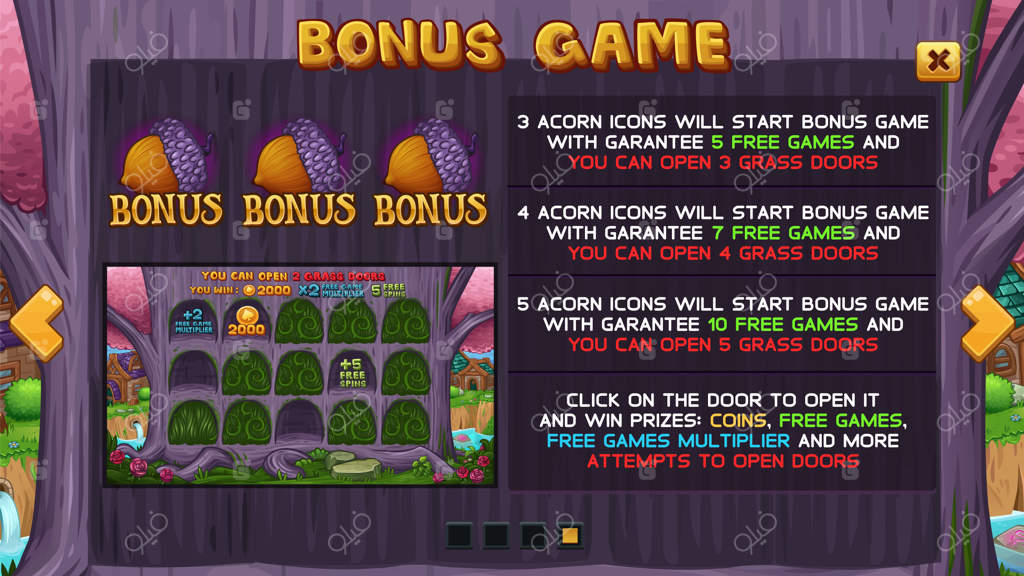 دره افسانه‌ای زیبا با درخت بنفش جادویی و عناصر بازی