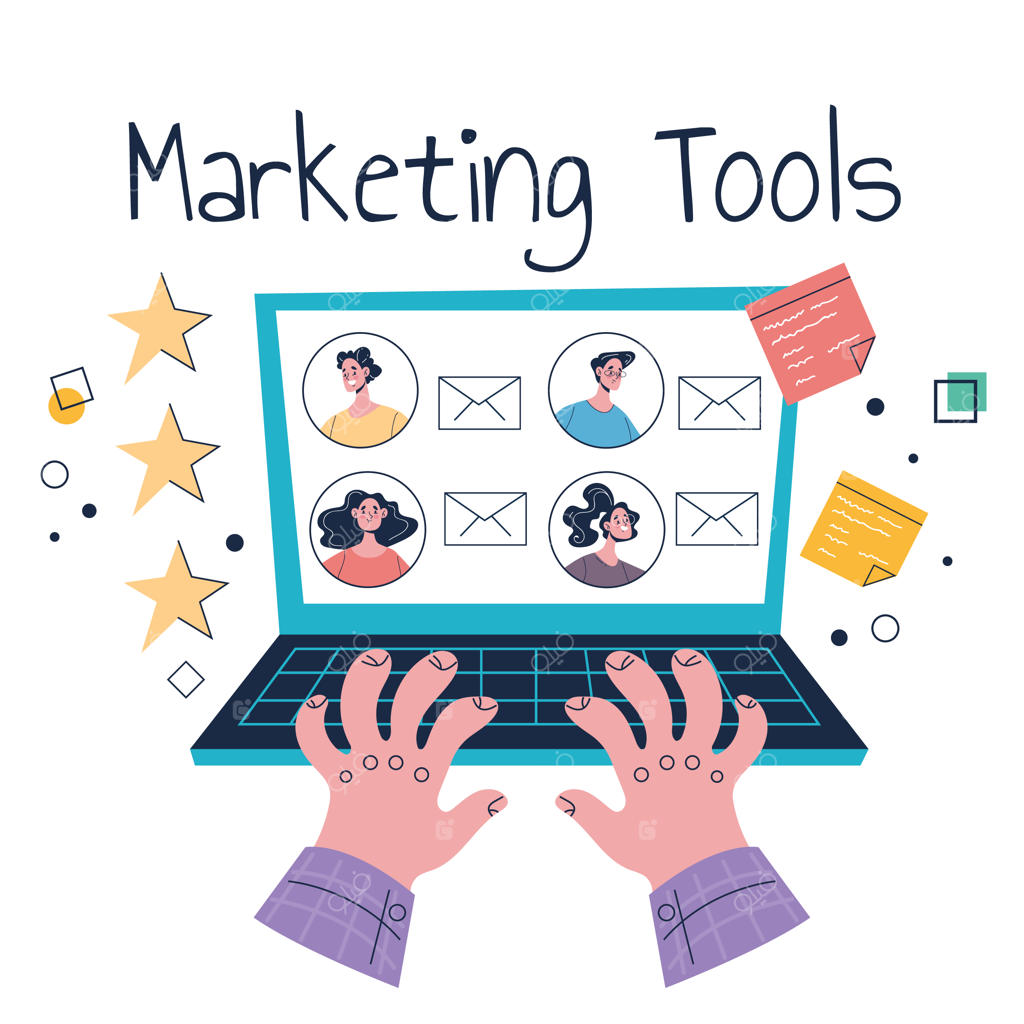 مفهوم انتزاعی استراتژی شبکه، بازاریابی دیجیتال محتوا در رسانه‌های اجتماعی و فناوری کسب و کار آنلاین.