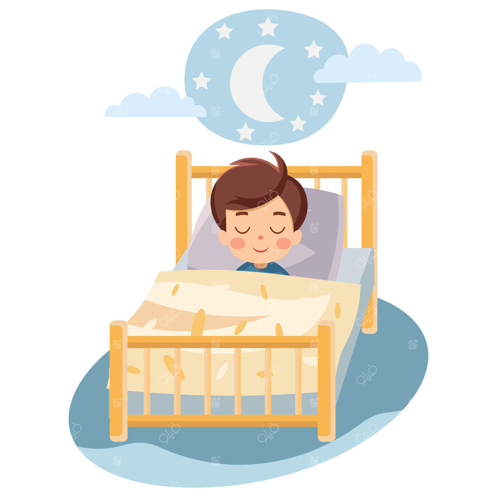 وکتور کودک خوابیده بامزه