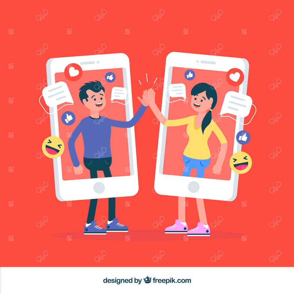پس‌زمینه تعاملات در فیسبوک با نقش‌آفرینی موبایل‌ها