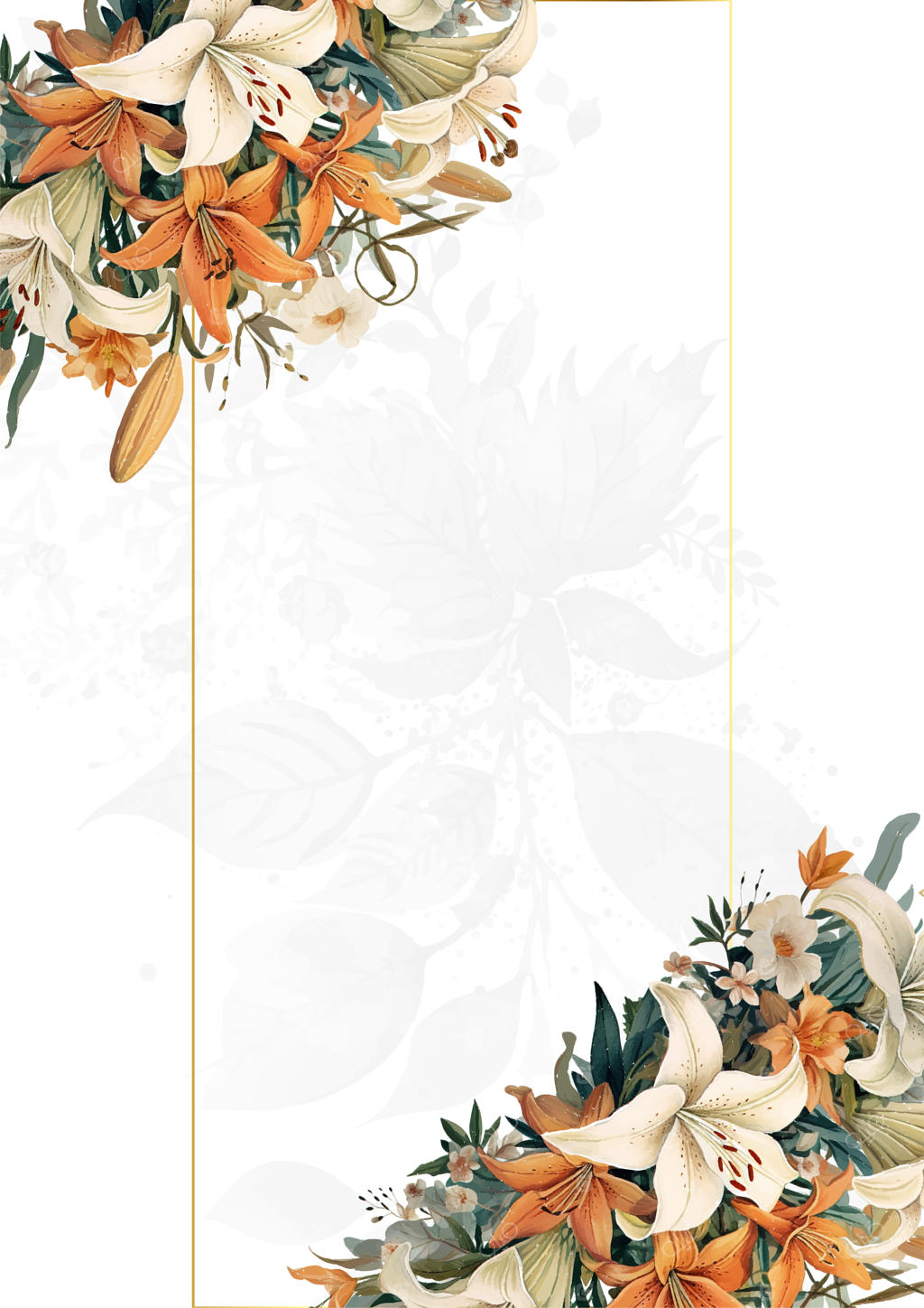 مجموعه کارت دعوت، تبریک و پوستر با طرح گل و برگ، وکتور پس‌زمینه تزئینی مناسب عروسی