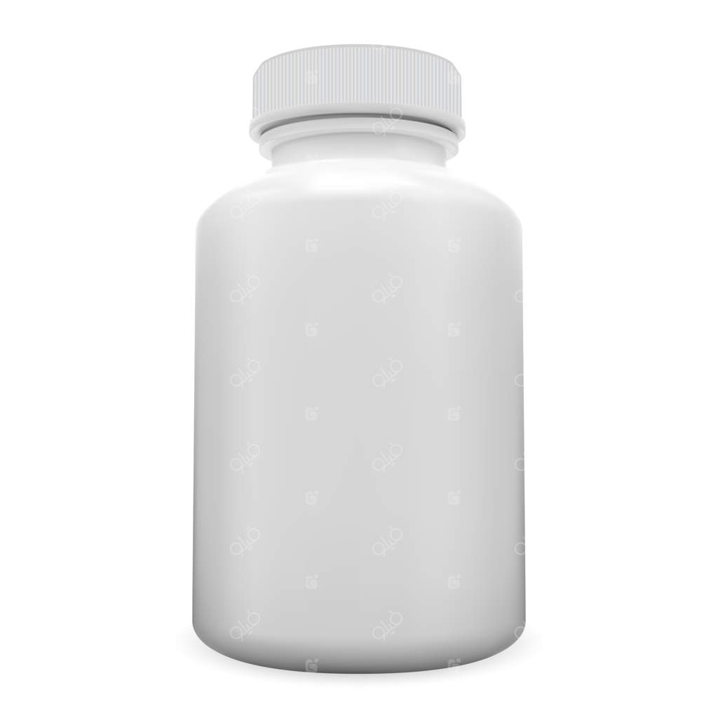 بطری مکمل ویتامین: جار پلاستیکی سفید برای کپسول‌های دارویی