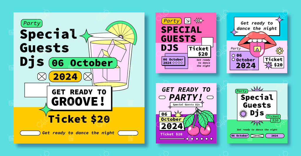 پست‌های اینستاگرام با سبک نئوبروتالیسم و طراحی دستی