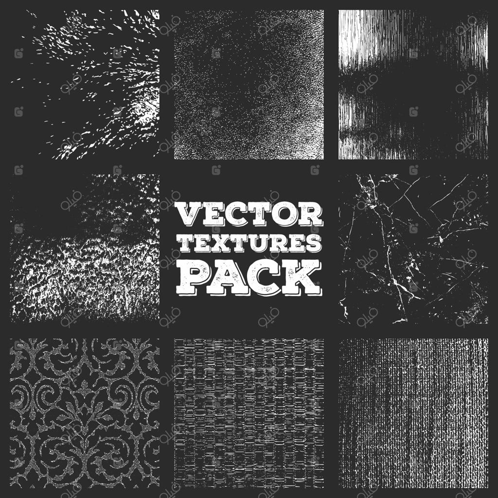 مجموعه وکتور رایگان بافت گرانج و افکت فرسوده برای پس‌زمینه