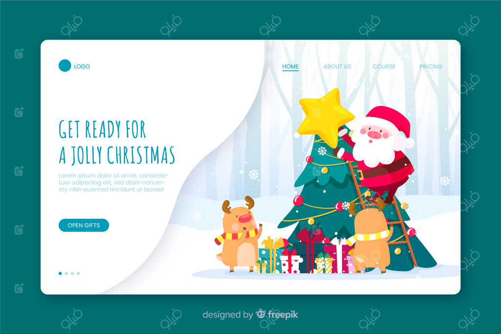 صفحه معرفی بابانوئل و گوزن‌های شمالی