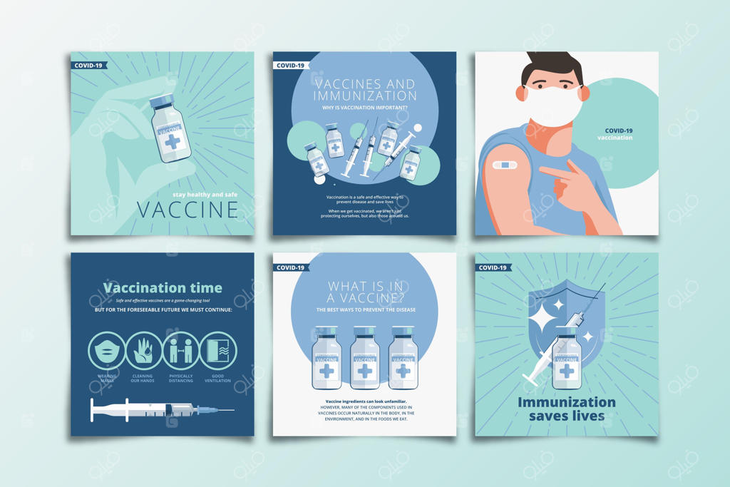 مجموعه پست‌های اینستاگرام درباره واکسن‌های جدید و ساده‌تر