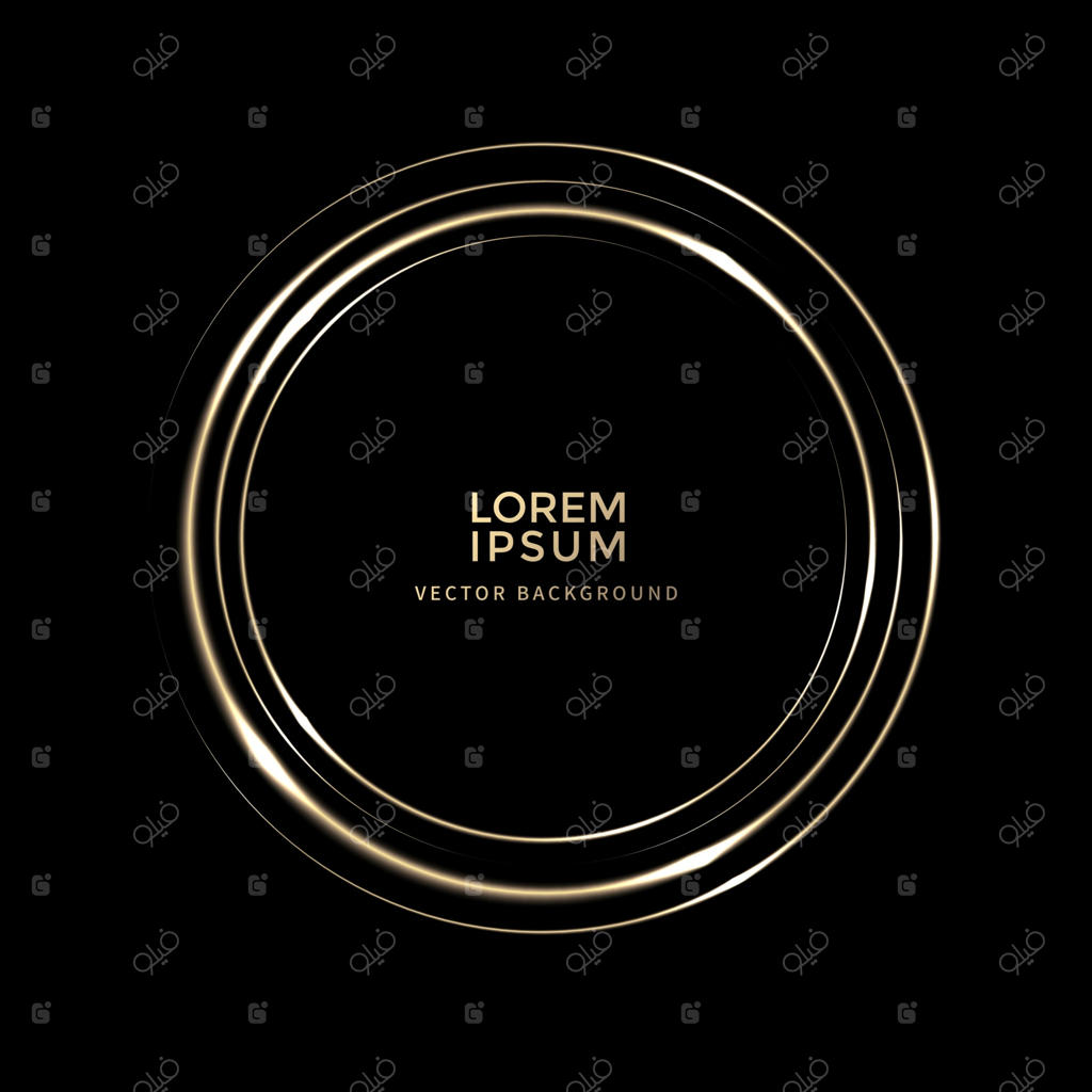 خط مارپیچ نور طلایی براق وکتور