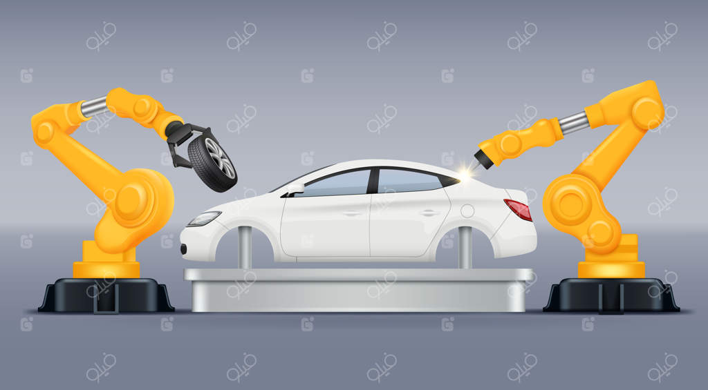 نوار نقاله صنعتی: فرآیندهای تولید خودرو با استفاده از ربات‌ها در صنعت خودروسازی