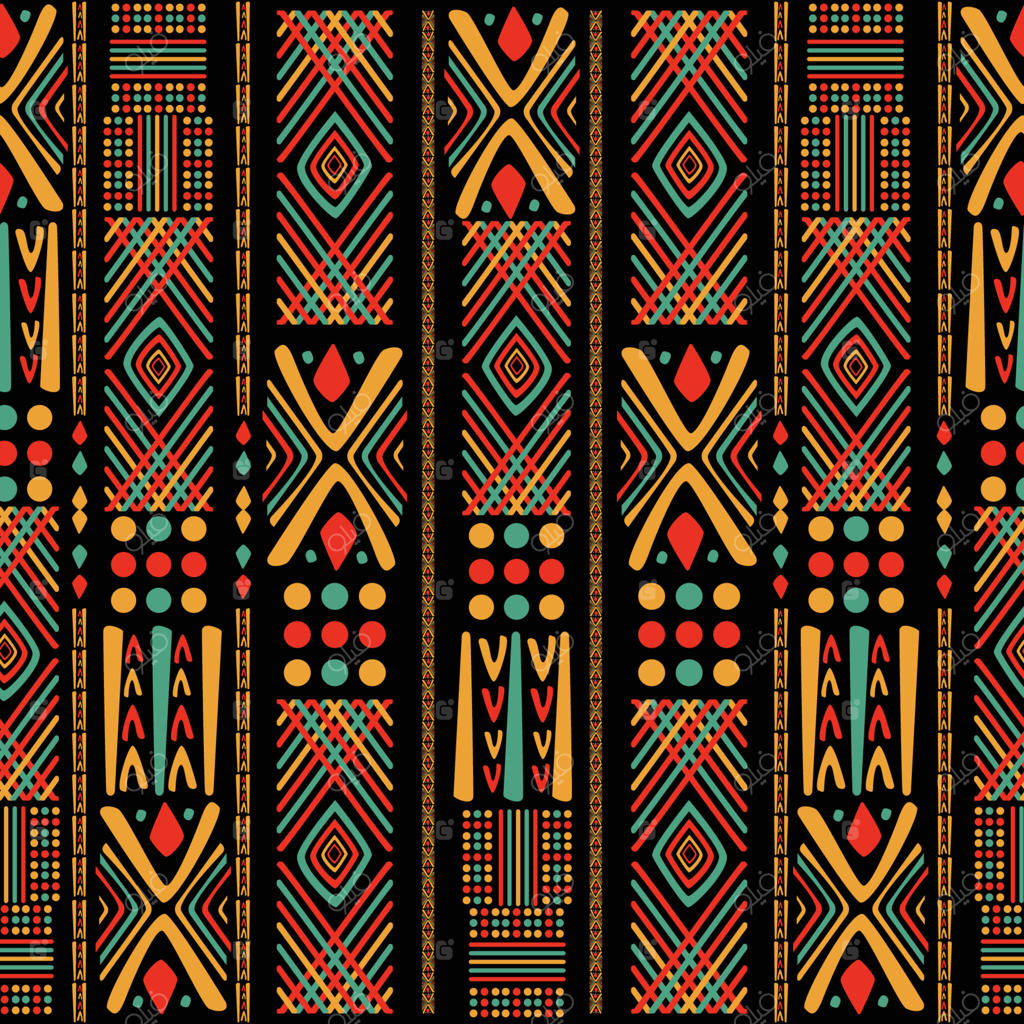 طرح بی‌وقفه و همگون با رنگ‌های پان‌آفریقایی