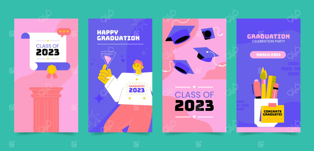 قالب فارغ‌التحصیلی به سبک طراحی تخت