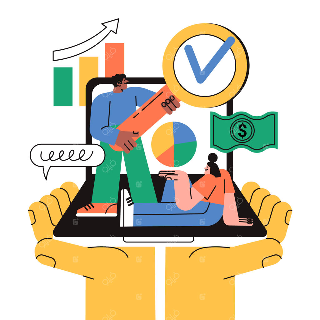 کار گروهی و تحلیل داده‌ها با لپ‌تاپ