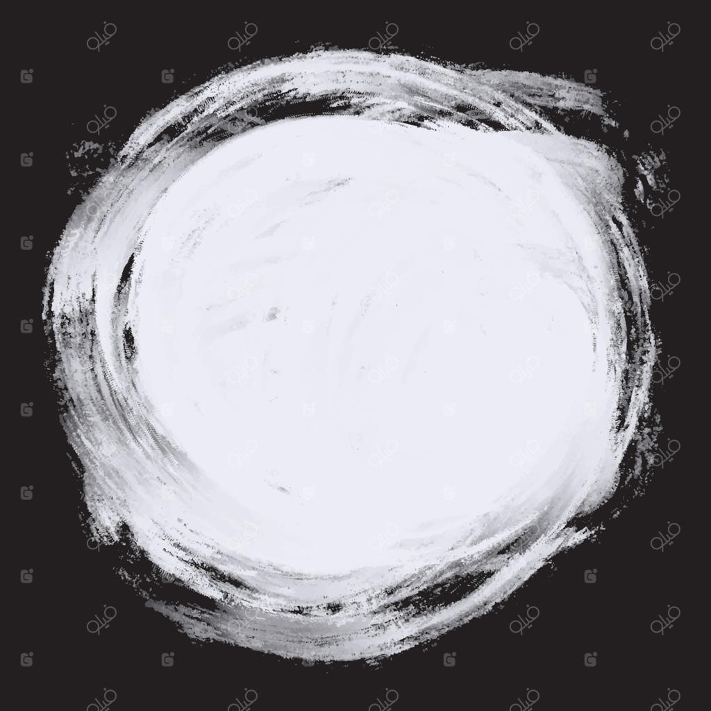 رنگ اکریلیک سفید بر روی پس‌زمینه مشکی: بافت قلم‌موی نقاشی برای بنر تبلیغاتی و کارت ویزیت. وکتور تصویرگر.