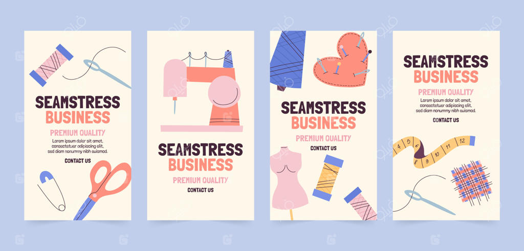 داستان‌های اینستاگرامی خیاطی با طراحی دستی و ساده