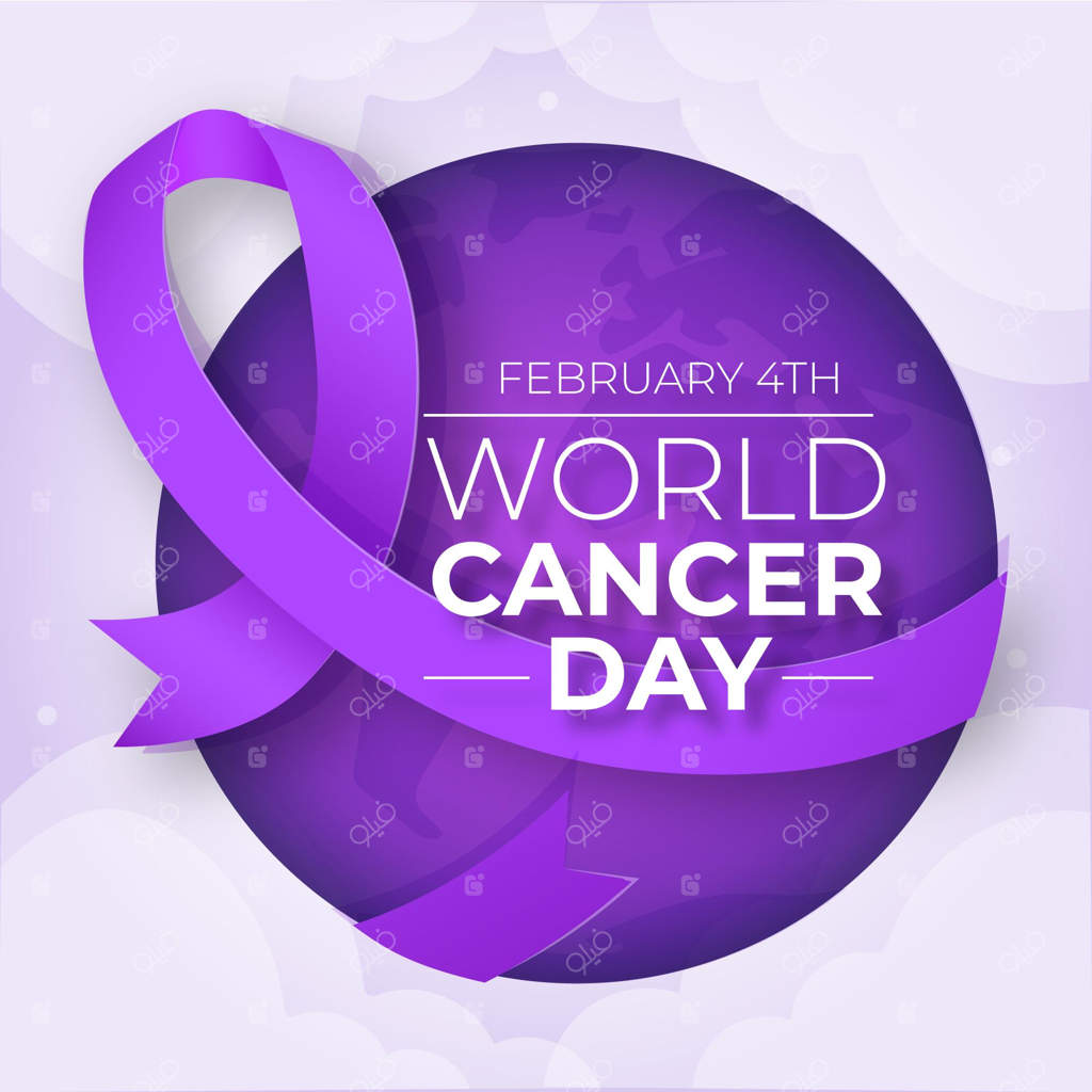 طراحی فلت روبان روز جهانی سرطان