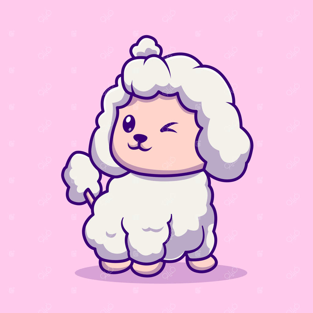 وکتور آیکون بامزه سگ پودل - تصویرسازی برداری حیوان دوست‌داشتنی