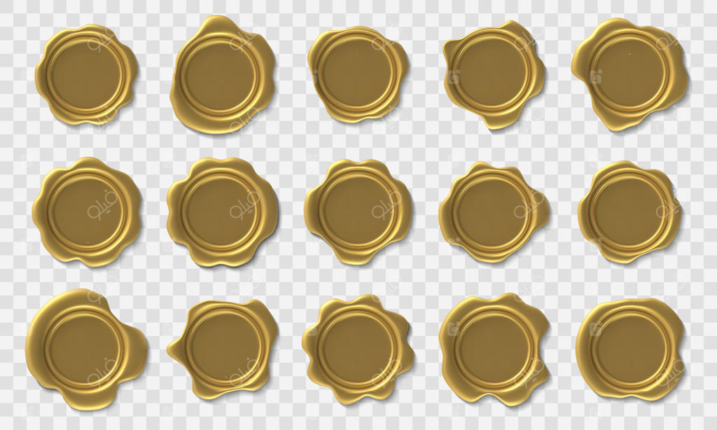 مهر مومی طلایی: ست مهر و موم‌های پستی طلایی و مهرهای سلطنتی و لوکس برای نامه‌ها و مدارک معتبر