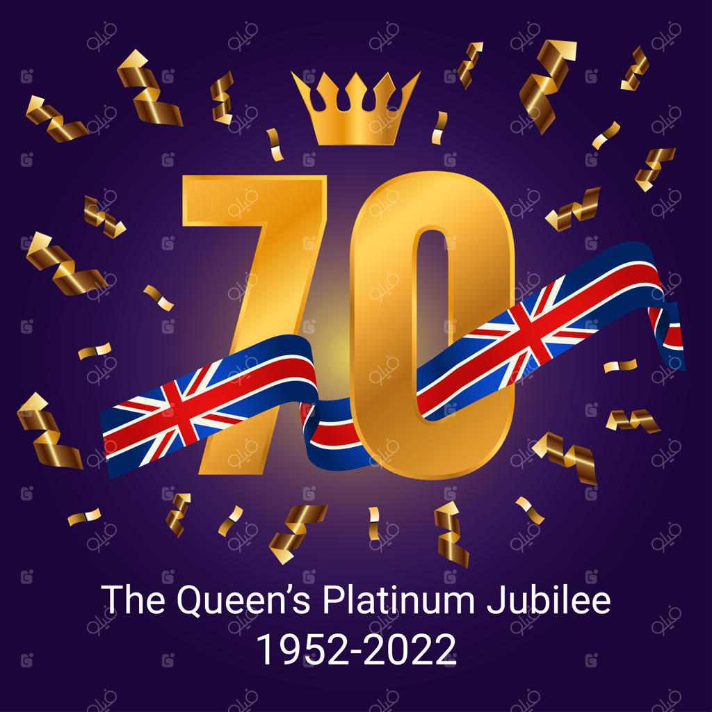 جشن پلاتینیوم ملکه، پرچم بریتانیا و نماد تاج ملکه