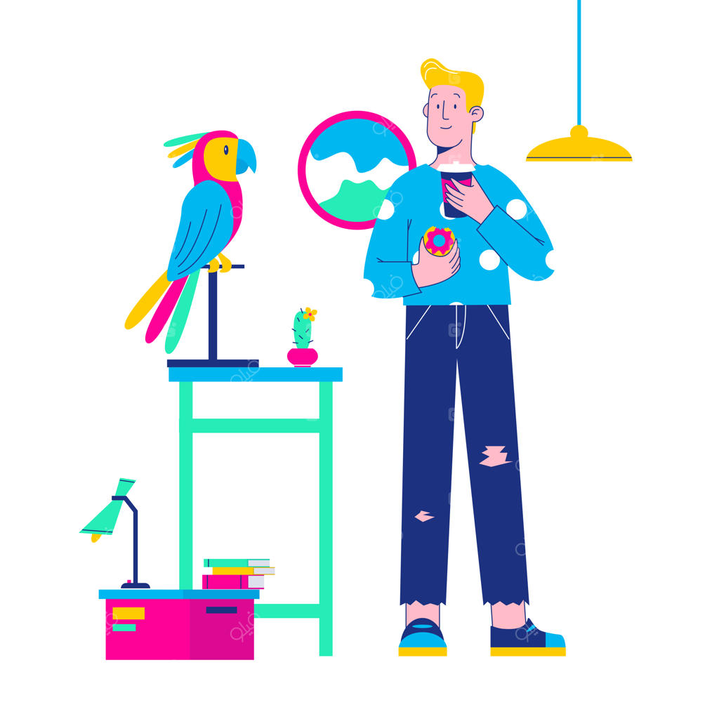 مردی در حال نوشیدن قهوه