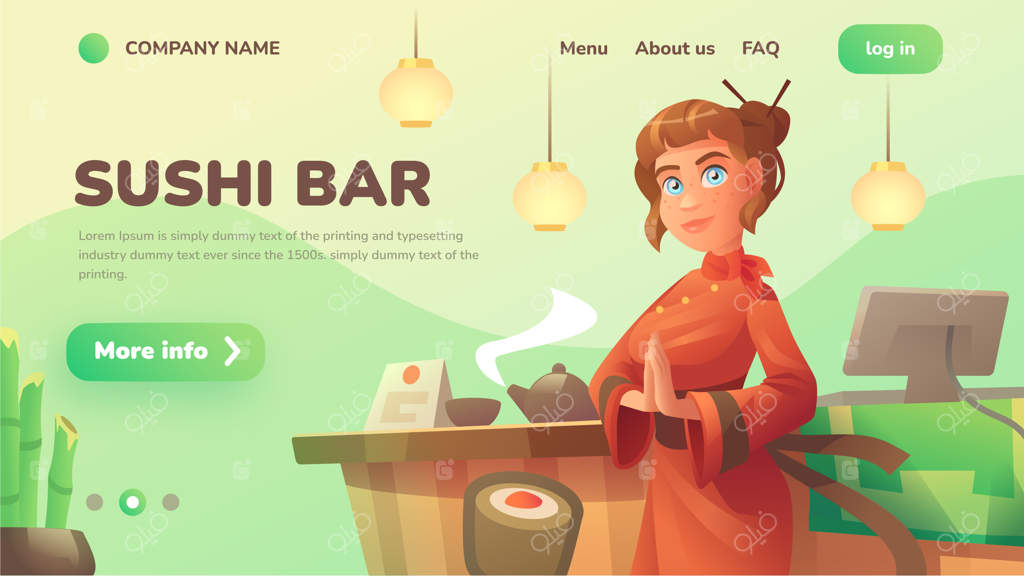 تصویر دختری در کیمونو برای وبسایت