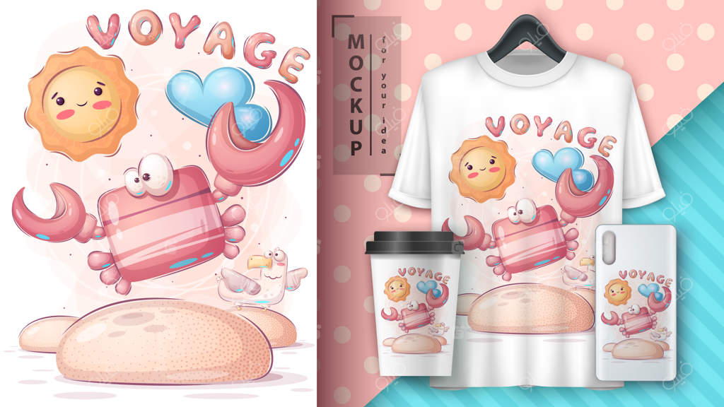 شخصیت کارتونی خرچنگ بامزه