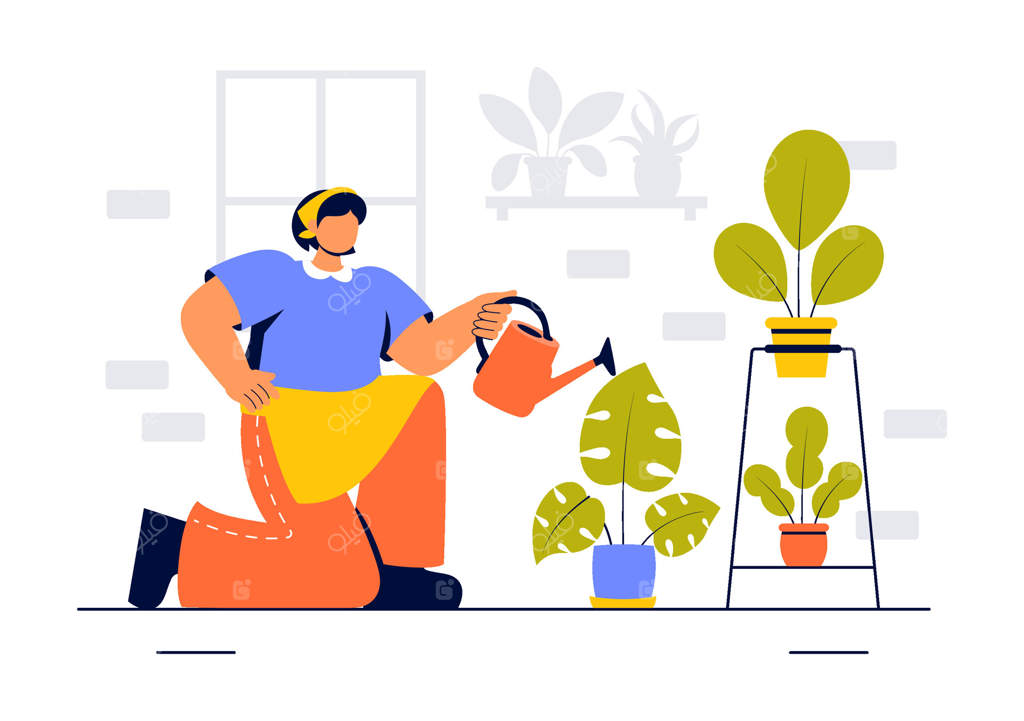 تصویری از کاشت گل و گیاه در باغچه خانگی به سبک مسطح