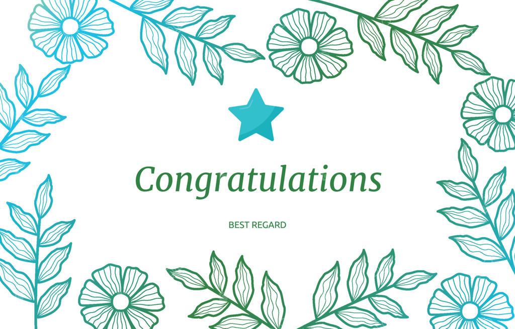 کارت تبریک ارتقاء شغلی به همراه گل و شکوفه