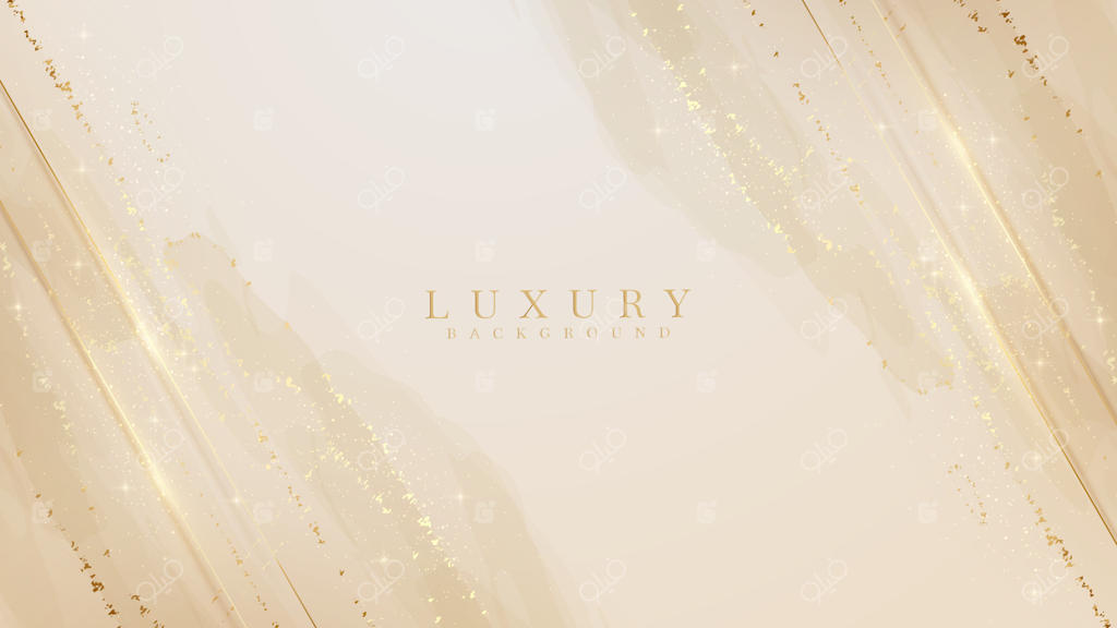 زمینه لاکچری با خطوط طلایی و افکت های نور براق بر روی بافت آبرنگی.