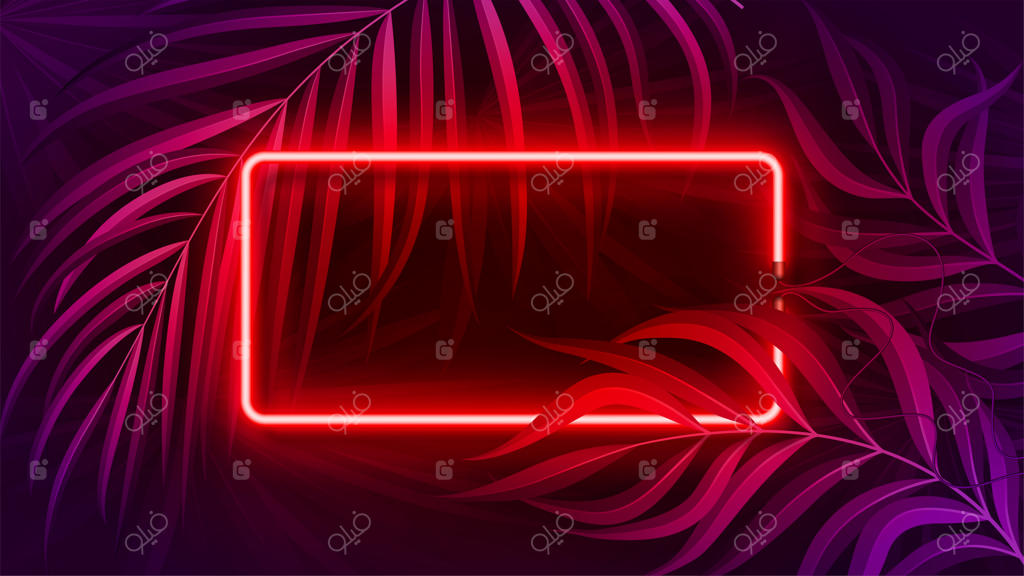 تصویرسازی بنر نئونی با مفهوم رنگ فلورسانس