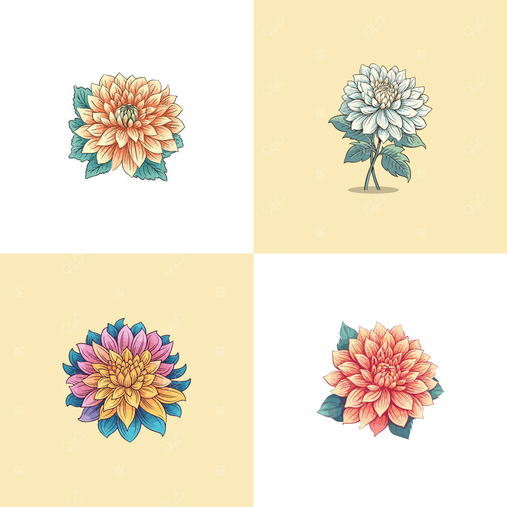 تصویر وکتور گل کوکب