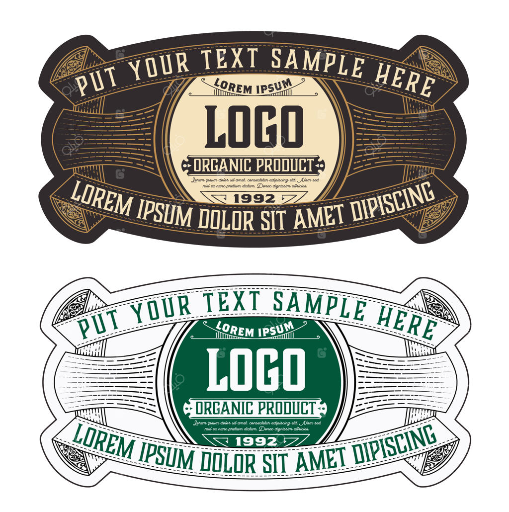 برچسب مربای ارگانیک کلاسیک با عناصر گلدار