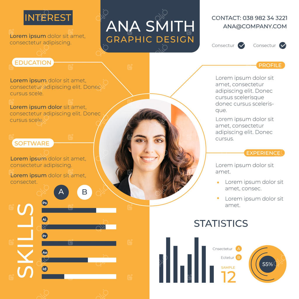 رزومه آنلاین با عکس