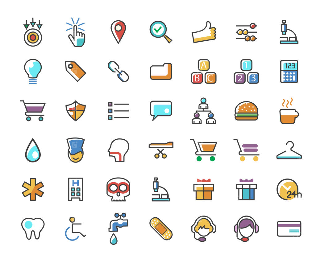 آیکون‌های رنگارنگ