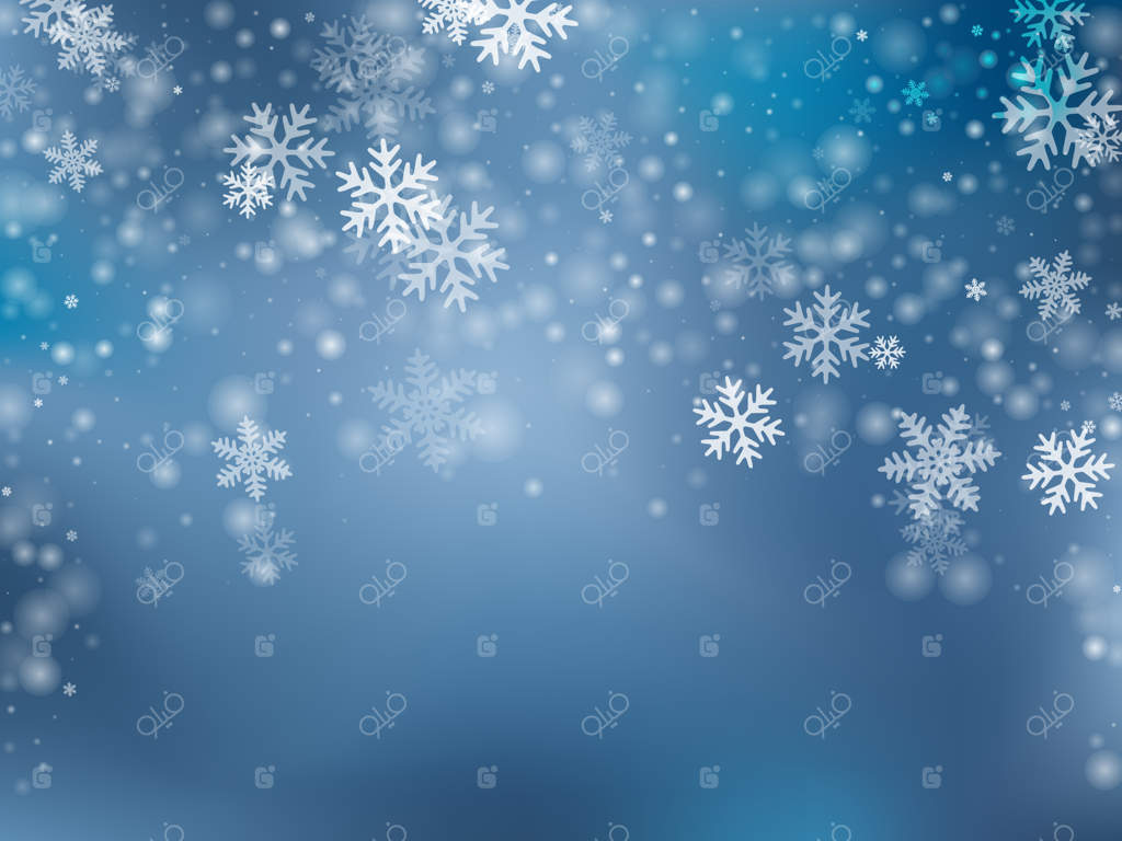 پترن برف سنگین سفید - بارش برف و عناصر یخی در آسمان آبی سبز - تصویر بلورین کریسمس - منظره طوفان برفی