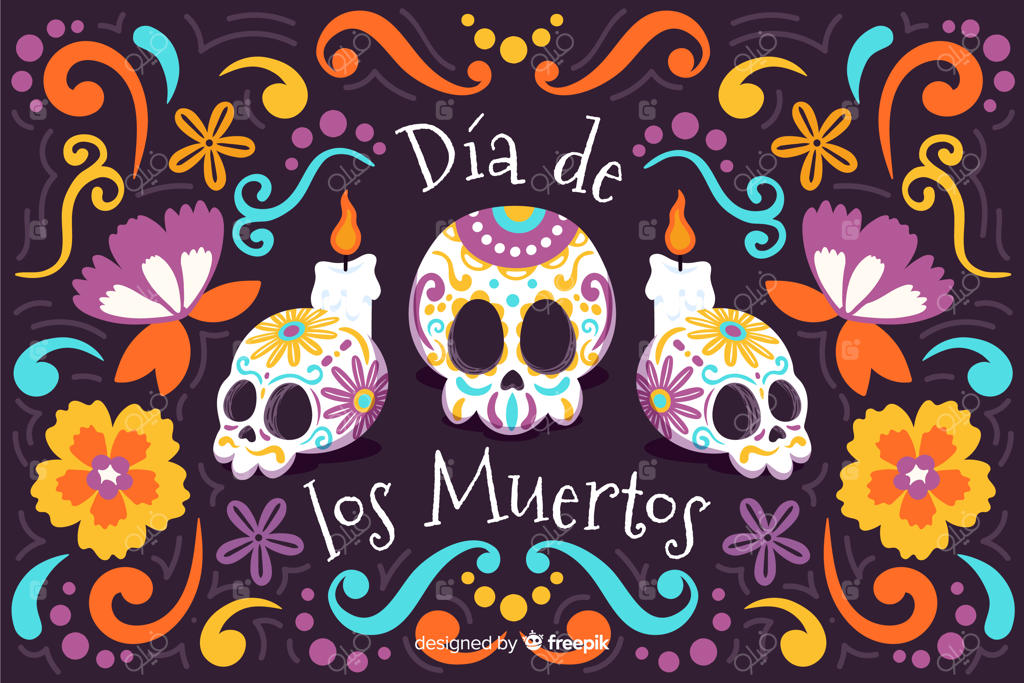 زمینه دست‌کشیده روز مردگان