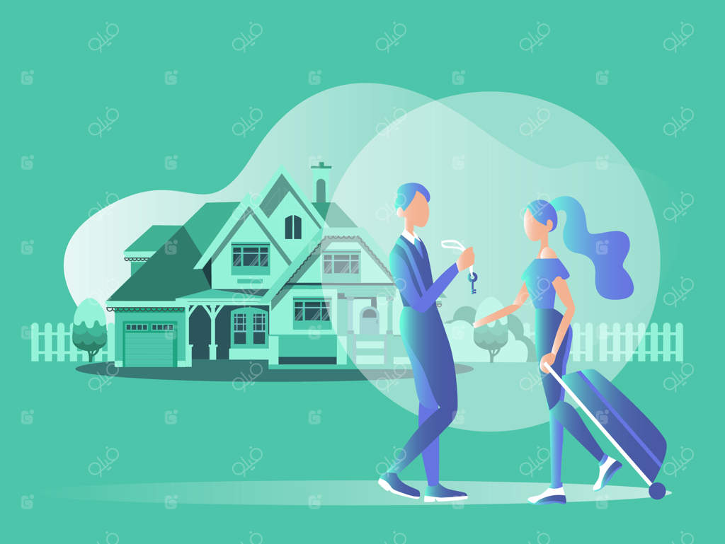 تصویر مسطح برای صفحه وب شرکت ساختمانی