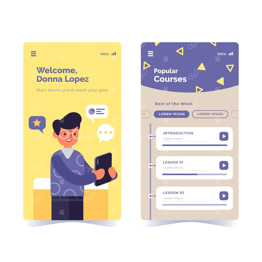 مجموعه‌ای از اپلیکیشن‌های دوره طراحی فلت