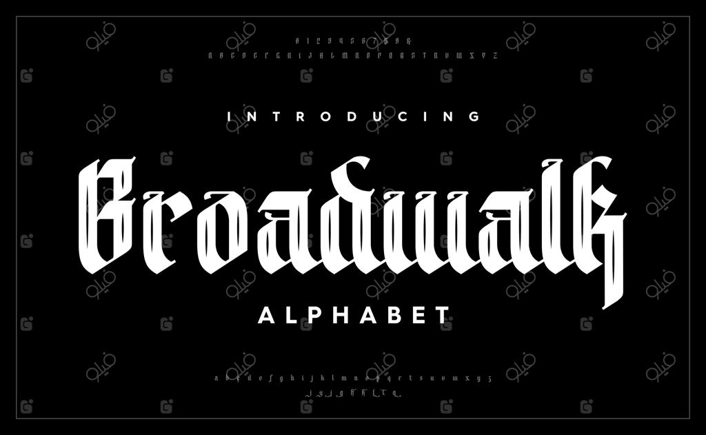 فونت بولد گوتیک مدرن: سبک تایپ شهری برای گروه‌های موسیقی و برندهای متال و گرانج