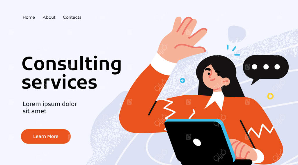 طراحی قالب صفحه فرود برای خدمات پشتیبانی حرفه‌ای مشتریان