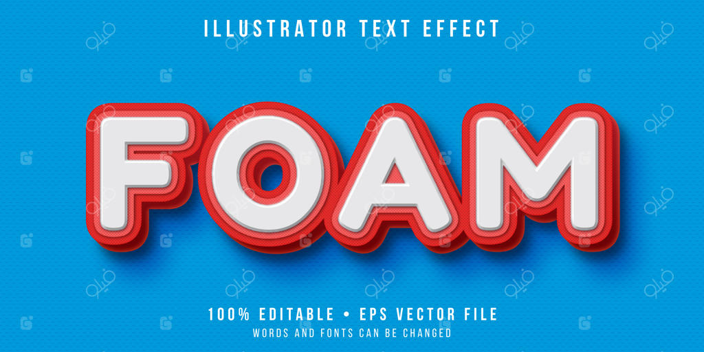 افکت متن قابل ویرایش - به سبک فومی بچگانه