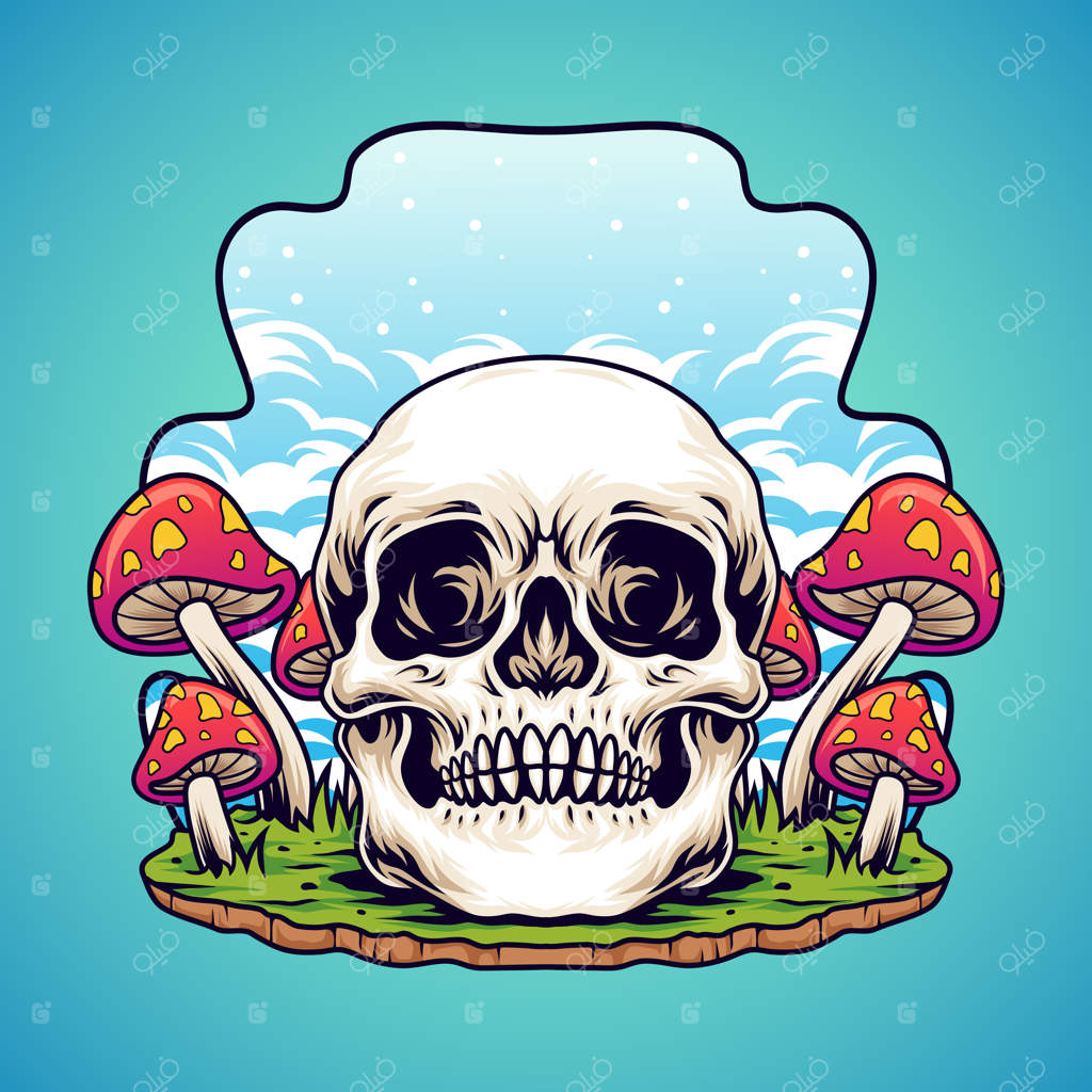 جمجمه و قارچ روان‌گردان