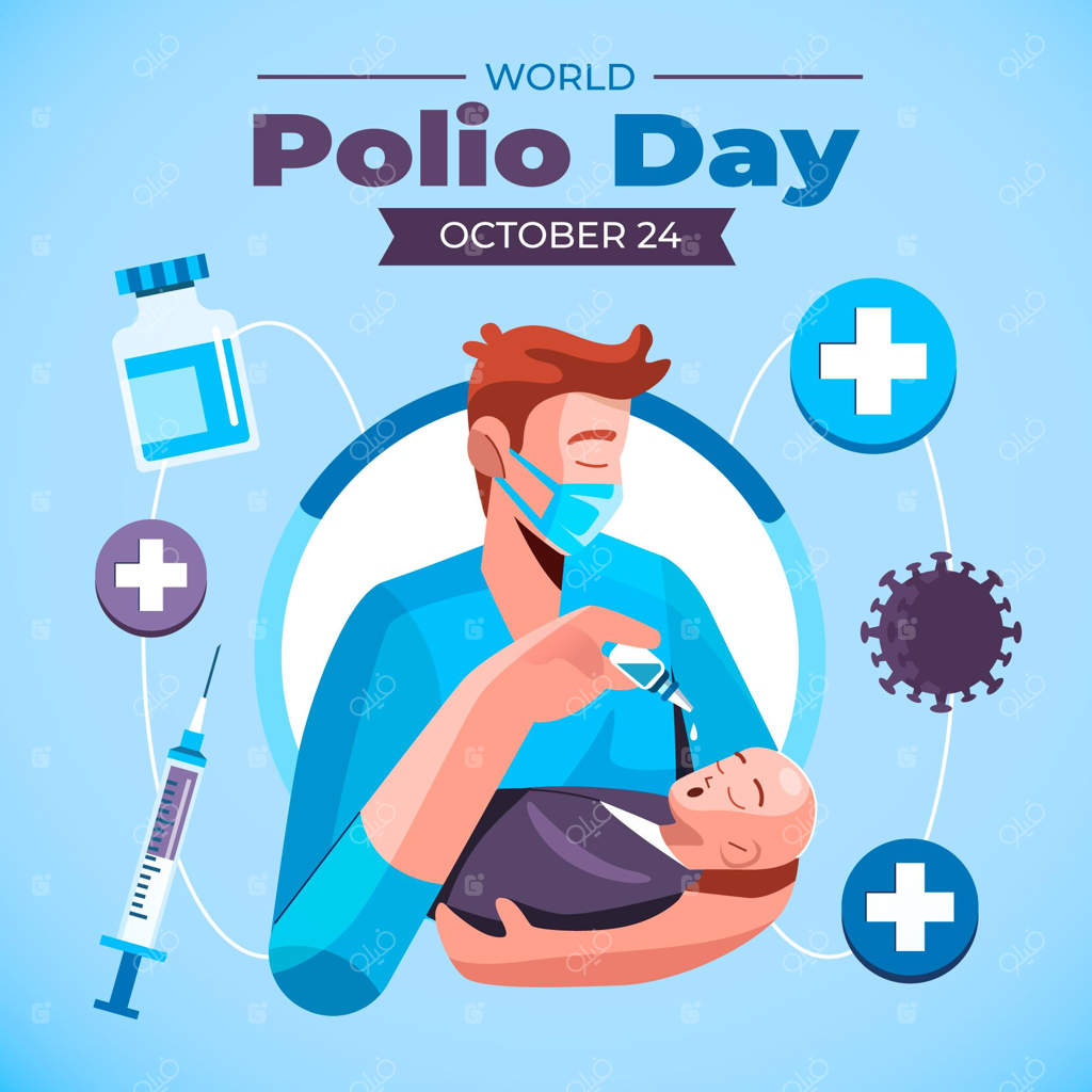 تصویرسازی روز جهانی مبارزه با فلج اطفال