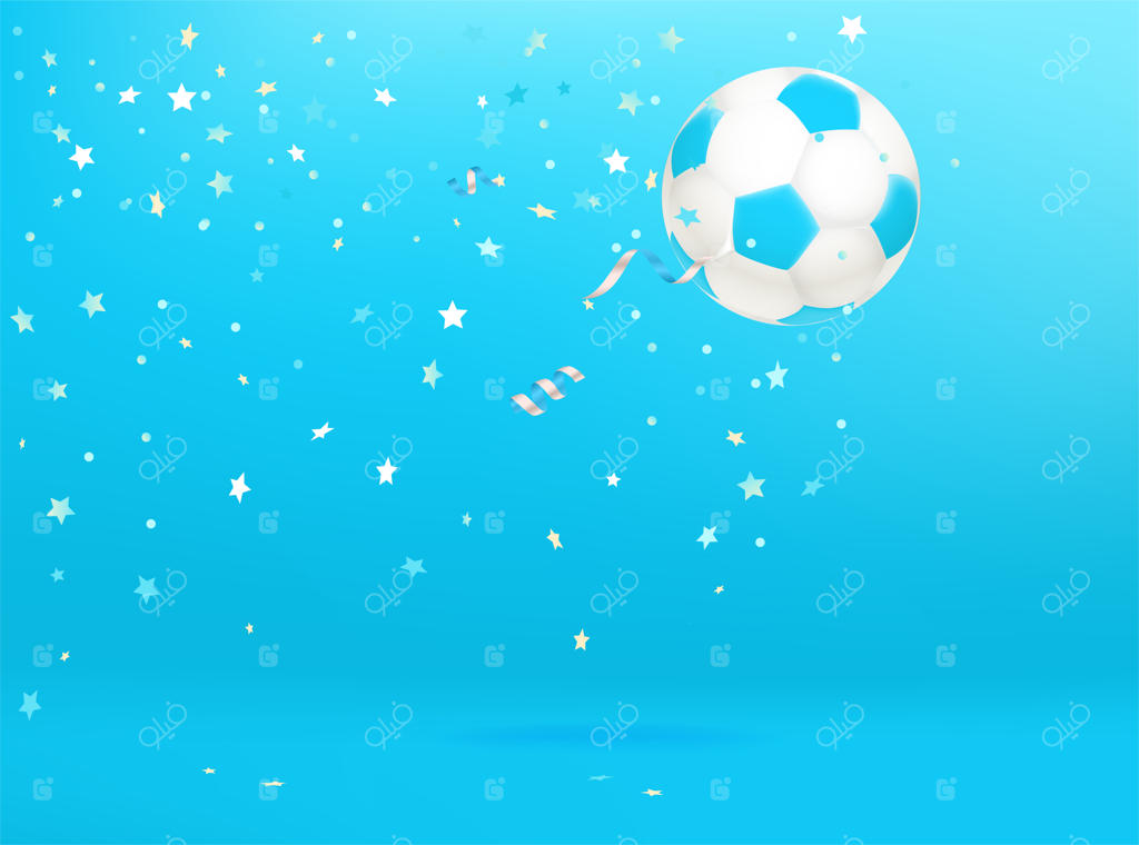 توپ فوتبال و کاغذهای رنگارنگ: ضربه به توپ