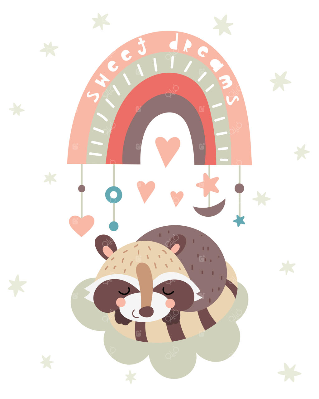 راکن در حال خواب نازنین