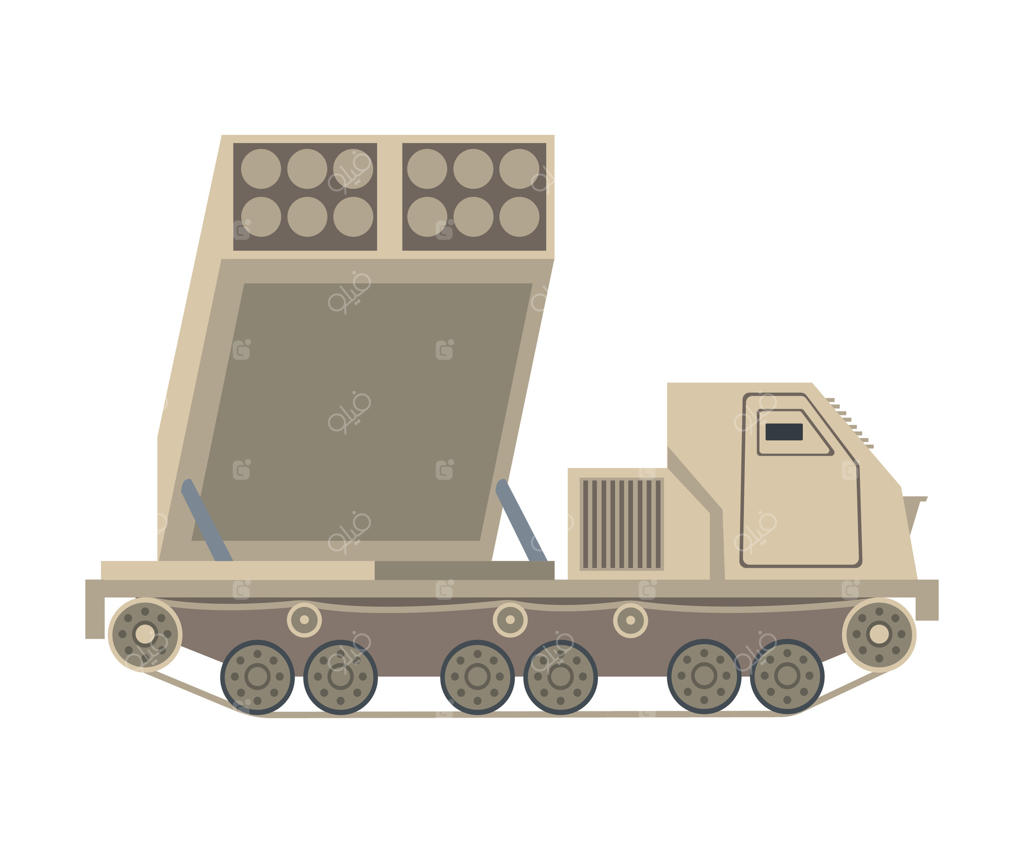 نفربر موشکی زره‌پوش به عنوان وسیله نقلیه نظامی برای تصویرسازی نبرد