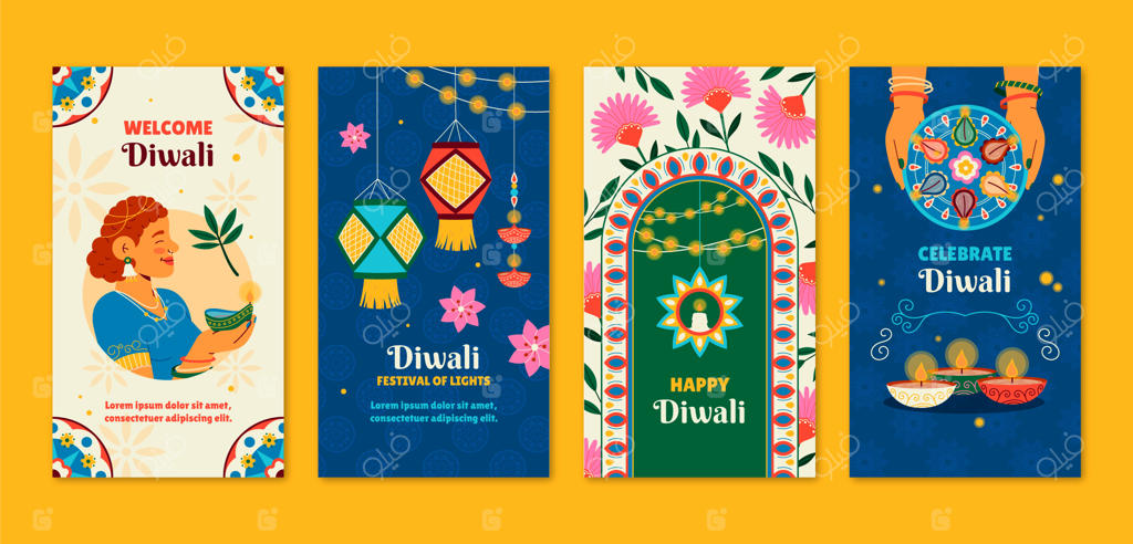 مجموعه استوری‌های اینستاگرام برای جشنواره دیوالی