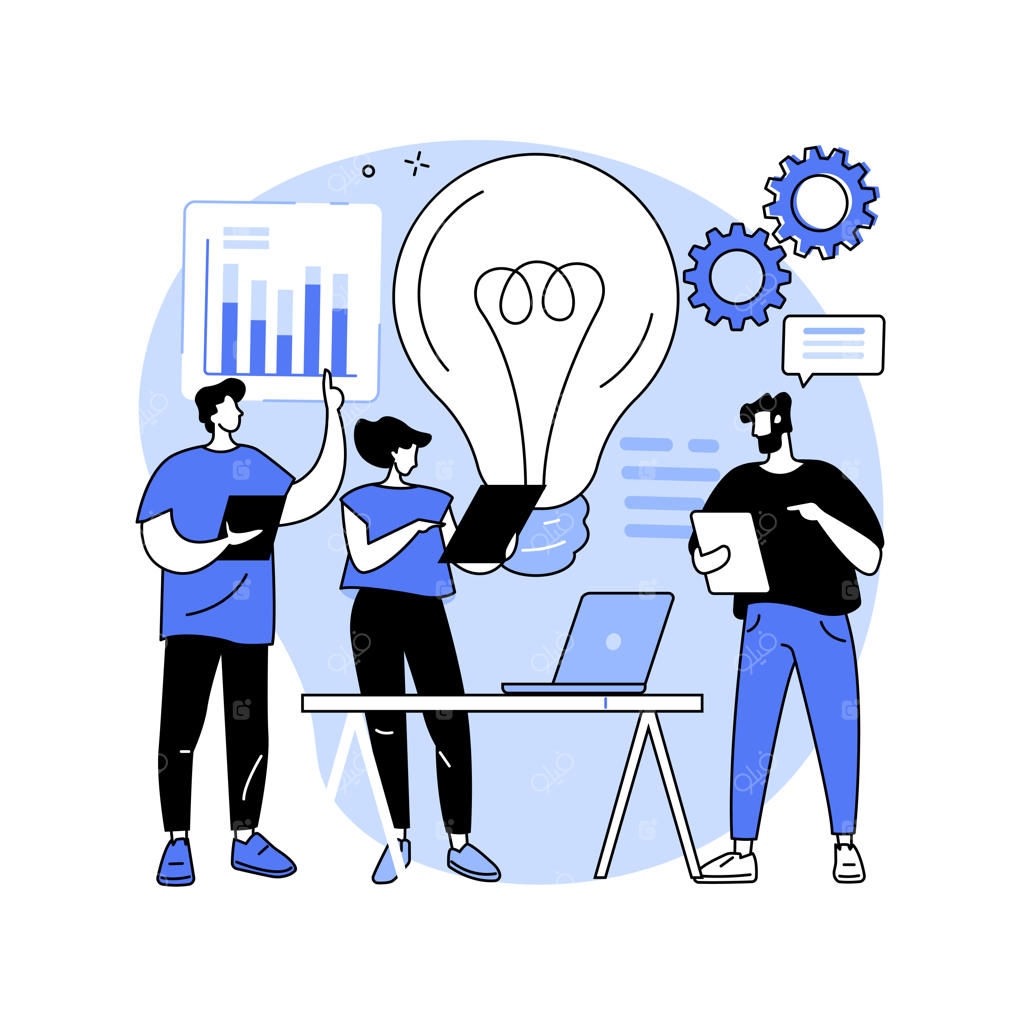 تصویری انتزاعی از مفهوم طوفان فکری