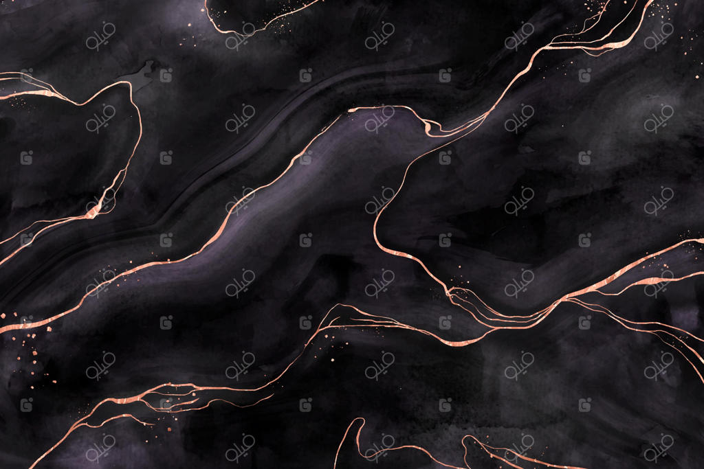 پس‌زمینه مرمر مشکی و طلایی