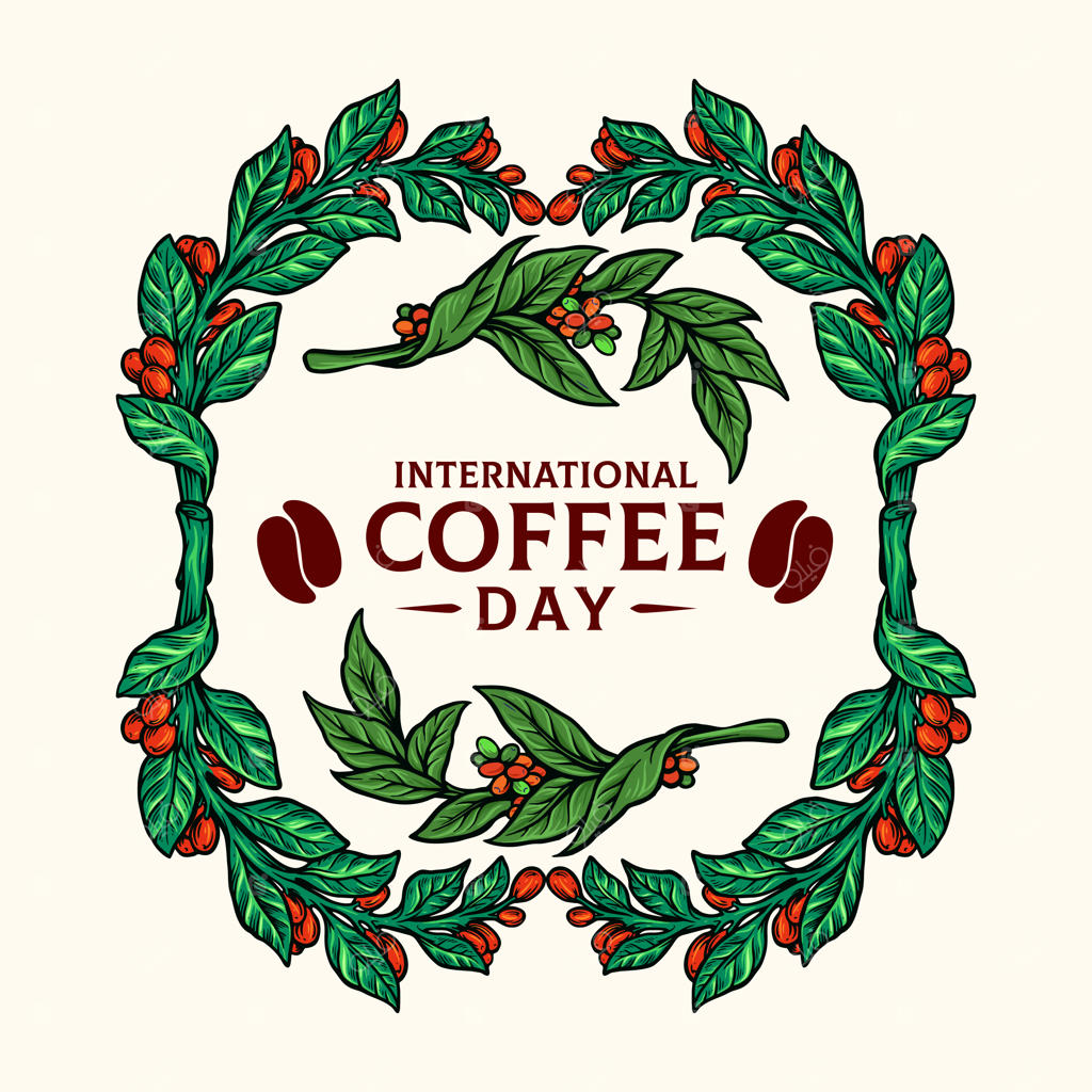 تصویر قاب گیاهان قهوه کلاسیک